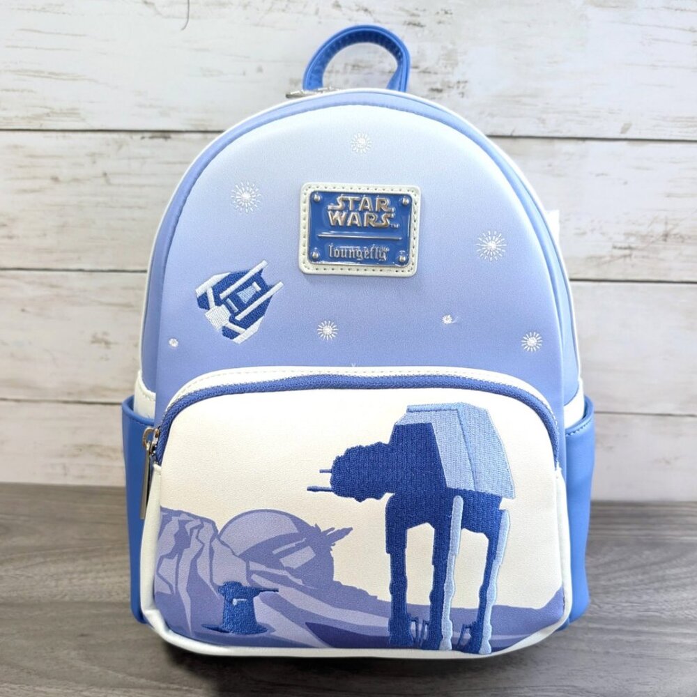 Loungefly Star Wars Light Blue and White AT-AT Mini Backpack